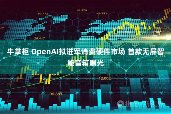 牛掌柜 OpenAI拟进军消费硬件市场 首款无屏智能音箱曝光