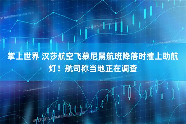 掌上世界 汉莎航空飞慕尼黑航班降落时撞上助航灯！航司称当地正在调查